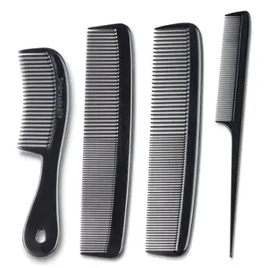 Mars Wellness 4 Piece Professional Comb Set Peach Pastel - USA MADE - Fine Pro Tail Combs, Dresser Hair Comb Styling Comb - Peach Pastel