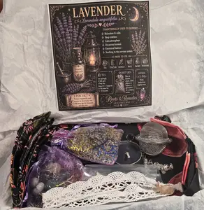 Custom Wellness Box! Herbs, Candle, Crystals Meditation cloth.