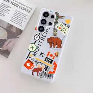 PIKPAKA plane travel ticket canada Phone Case For Samsung Galaxy S25 S24 S23 Ultra, Jelly Clear Case Soft TPU Bumper, Shockproof Scratch-Resistant Durable, Ultra-Thin Precise Fit, Anti-Yellowing Crystal Back, Gift Men Women