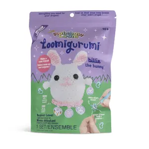 RAINBOW LOOM Loomigurumi Billie the Bunny Loom Kit with Premium Rubber Bands & Charms for Beginners and Crafters