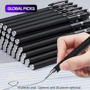 10pcs 12pcs 30pcs Premium Ink Ballpoint Pen, Smooth Writing Business Signature Pen, Retractable Clicker Pens, Office Exam Brush Pen, Doodle Pen, New Condition #GLOBAL PICKS