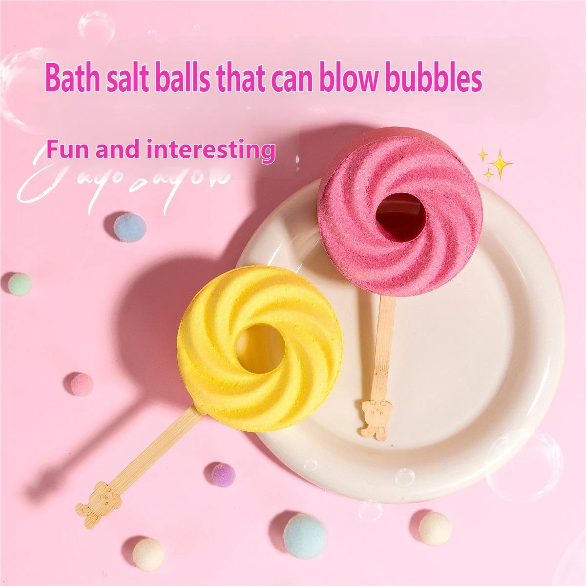 Kids Bubble Bath Bomb Wand - Fruity Scent Blowable Bubble Maker Toy for Fun Bath Time. Rich Lather Fizzy Bath Ball with Mild Formula (120g).