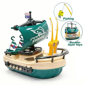 [Magic Toy] Magnetic Fishing Toys for Kids with Fishing Poles and Floating Fishes,Fishing Pole Game Set Educational Toys for Kids 3+