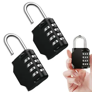 LMMAKE Heavy-Duty 4-Digit Resettable Keyless Padlock with Waterproof Protection Secure Gym Lockers Tool Boxes Storage Cabinets & Garden Gates Anti-Theft Design for Indoor/Outdoor Use