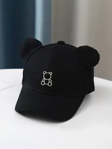 Baby Embroidered Hat Spring Autumn Boy Cute Animal Hats Baseball Cap Adjustable Girl Sun Protection Hard Brim Snapback Suitable for Travel Beach 1-3 Years Head Circumference 44-50cm