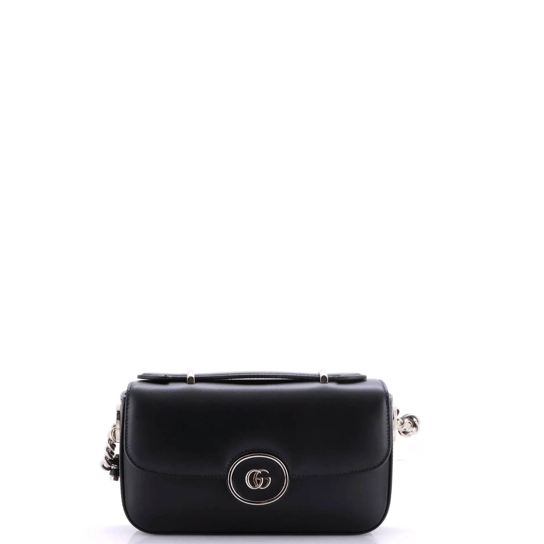 Pre-owned GUCCI Leather Shoulder bags Petite GG Flap Shoulder Bag Mini by Rebag