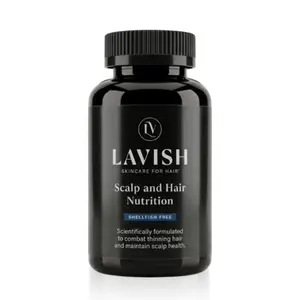 LAVISH DHT Blocker Hair Growth Supplement, Shellfish-Free Hair Growth Products with Saw Palmetto, Phytosterols & Nutraceuticals, 30 Tablets