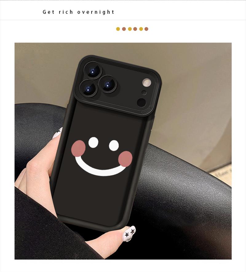 Cute Smiley Face Pattern Phone Case，Compatible with iPhone 11/12/13/14/15/16/17 Pro Max, 14/15/16 Plus, X, & XS Max models.   Shockproof full-coverage soft case.