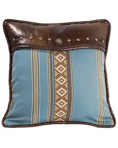 Hiend Accents Unisex Ruidoso Blue Striped Throw Pillow - Ws4066p3