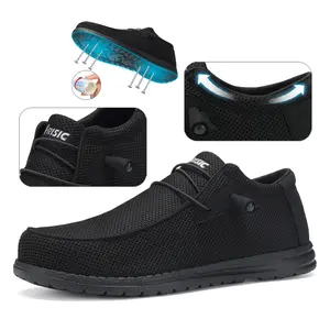 Steel Toe Sneakers For Men Women Steel Toe Shoes Safety Shoes Non Slip Work Shoes Industrial Construction Shoes Wide Steel Toe Shoes