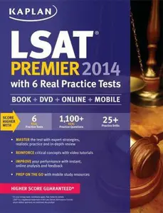 USED-Kaplan LSAT Premier 2014 with 6 Practice Tests: Book + Online + DVD + Mobile by Kaplan (Paperback)