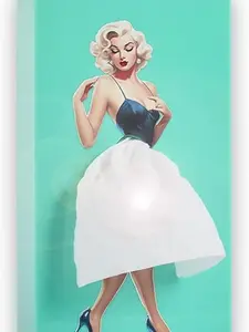 Creative Tissue Boxes Holder, Lady Fly Tissue Box Cover, A Funny Vintage Lady UpDress Design for Facial Tissues, Napkins, Office Countertops Living Room,Bedroom &Bathroom Vanity Decor(Blue)