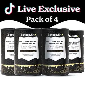 【LIVE Special】Pack of 4 Shilajit Honey Sticks Flavor Sweet