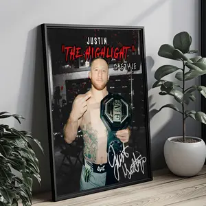 Justin Gaethje 'The Highlight' | Iconic Moment| UFC MMA Fighter| Wall Decor| Poster Unframed   | Poster Unframed