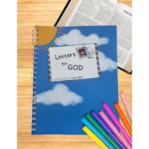 NewDay2 Kids Letters to God Kid's Prayer  and Bible Study Journal worship, petition, confess, and thank God, as well as draw a picture, write out a scripture verse and it's application/ meaning Notebook christian coloringbook