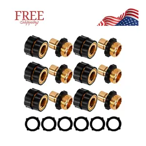 3/4 Inch Garden Hose Quick Connect 6 Set