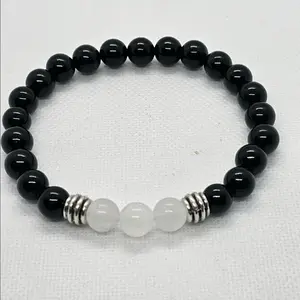 Black and White mens bracelet