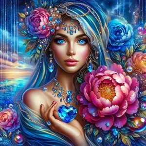 5D DIY Full Drill Round Diamond Painting - Diamond Art Painting Kit, Vivid Flowers Mosaic, Canvas - DIY Decorative Painting, Home Wall Decor, Perfect for Halloween and Christmas, Independence Day, Birthdays, and Anniversary Gifts.