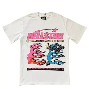 Hell STUDIOS Star Sport Logo Men's Short Sleeved T-Shirt - Same Style Printed Design for Casual Wear - Menswear, Top