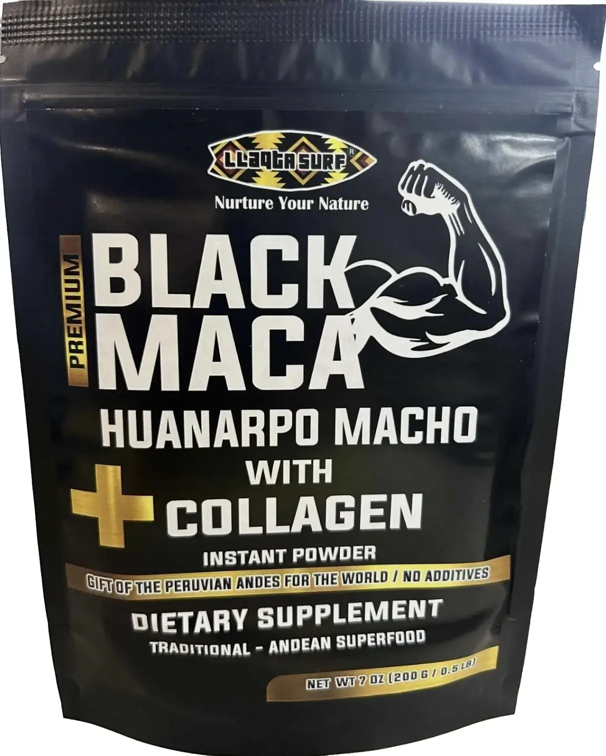 Black Maca + Huanarpo Macho + Marine Collagen | Energy & Vitality | 30 Servings | LLAQTA SURF