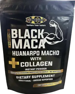 LLAQTA SURF Black Maca & Huanarpo Macho + Collagen Supplement for Energy Vitality Daily Use Peru Sourced Natural Health Beauty Powder - Fitness
