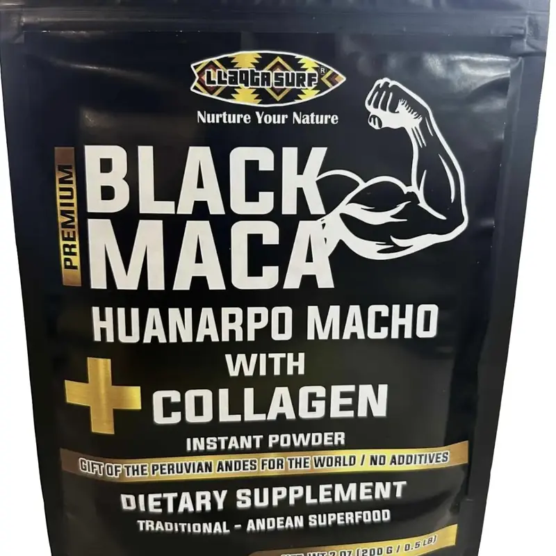 Black Maca + Huanarpo Macho + Marine Collagen | Energy & Vitality | 30 Servings | LLAQTA SURF