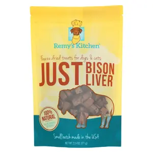 Just Bison Liver Freeze dried Single Ingredient Dog and Cat Treat freeze dried  pet