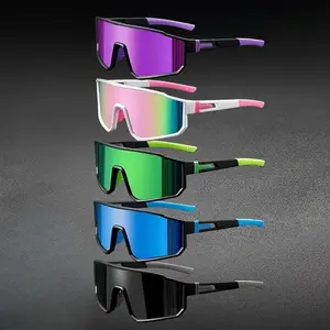 Unisex Oversized One Piece Sports Sunglasses, Polarized Anti Glare Windproof Shades With UV400 Protection, Functional Eyewear For Cycling Hiking Fishing And Multiple Outdoor Sports