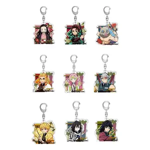 Anime Keychain Acrylic Cartoon Pendant Bag Charm, Nine Pillars Wind Anime Accessory, Cute Backpack Decoration, Trendy Accessories
