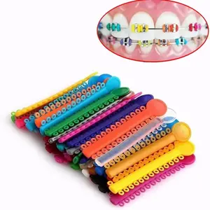 Dental orthodontic elastic bands protective covers - colored strip materials for dental braces - dental retainer decorative materials