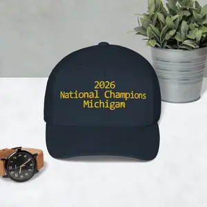 Michign 2026 Champions Trucker Cap, Embroidered College Style Hat, Mesh Snapback Fan Gift