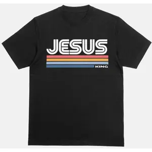 Jesus the King Retro Unisex Softstyle T-Shirt Jesus Christ Christian Religious