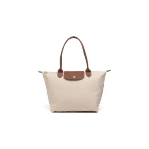 Longchamp Le Pliage 28 Medium Tote Bag with Snap and Zipper Closure in Canvas for Women