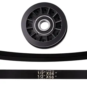 Drive Idler Pulley and Drive Belt Kit Compatible with Z254F and Z200 Series,for CZ3815 CZ4217 CZ42175 Lawn Tractor and RZ4623 RZ5424-966691901 Lawn Mower(539110411 & 539110311)