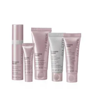 TimeWise Repair Volu-Firm The Go Set travel size Cleanser Cream Day Cream Foaming Retinol Serum Sunscreen