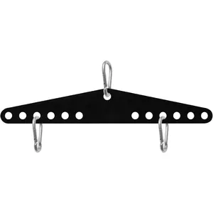 Double to Single D Handle  Weight Workout Pulley System Adaptor Plate Spreader for LAT Pull Down Bar Rope Attachments  Machine for Squat Rack  Gym