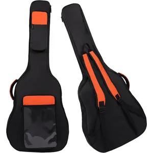 Acoustic Guitar Gig Bag Fits 40 41 42 Inch, 0.5 Inch Thick Padded for Enhanced Protection, 600D  Nylon, Soft Guitar Backpack Case with  Fixed Strap & Adjustable  Straps