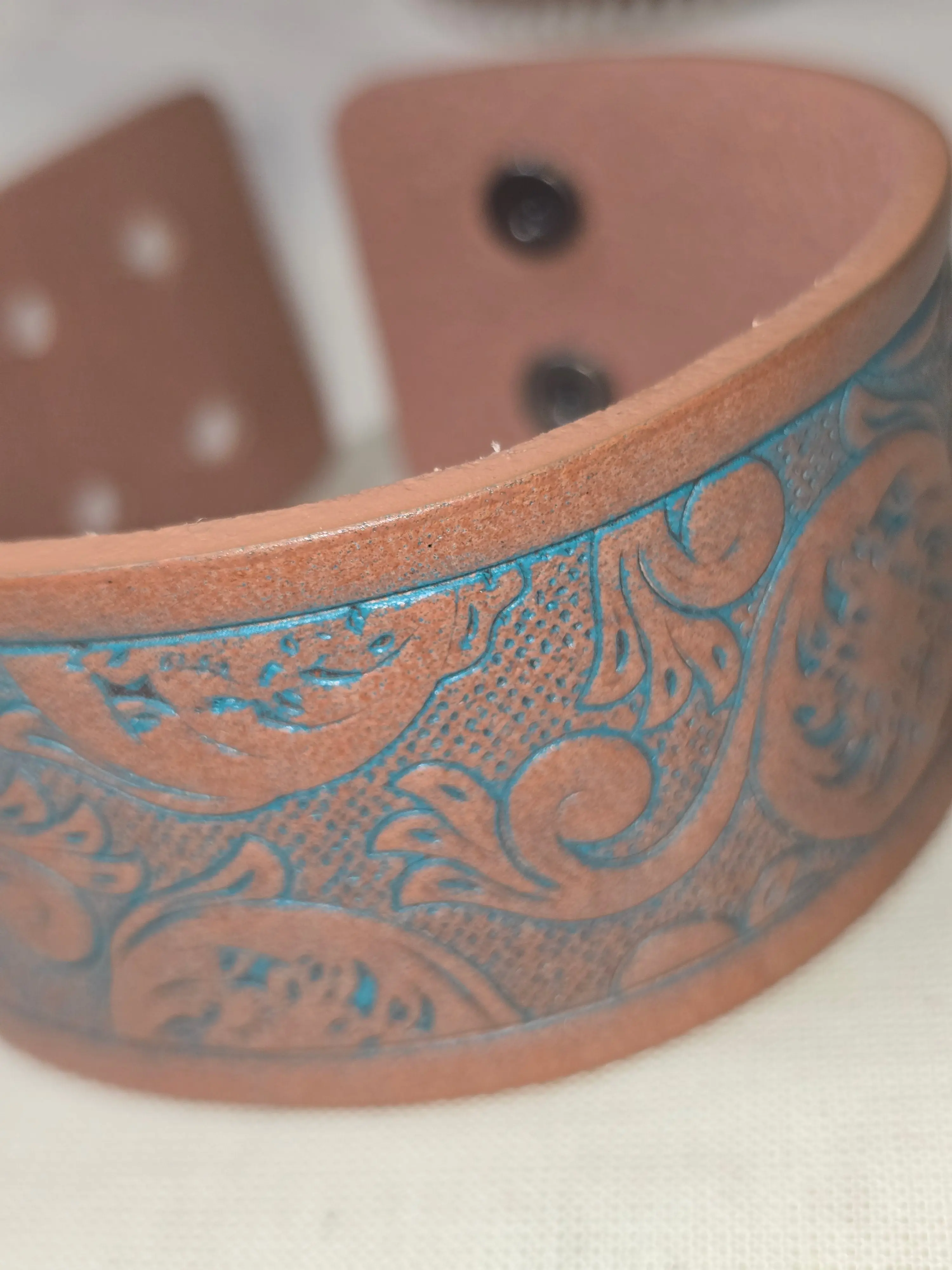 Genuine Leather Tan Cuff Bracelet