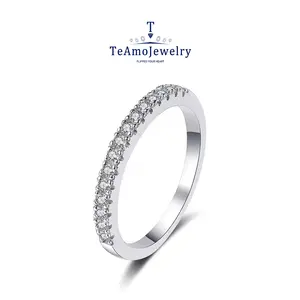 【Buy 1 get 1 Bracelet】【RM-113】S925 Moissanite Ring, Super Simple Design Ring Band can Stack With Many Rings, anniversary Christmas gift for girlfriend