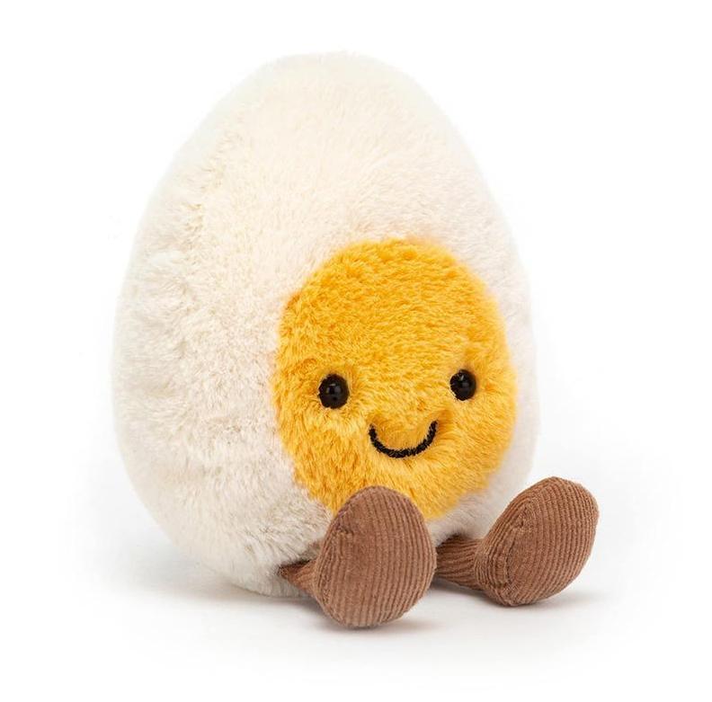Amuseables Boiled Egg Happy Plush Toy, Food Plush Toy - A Fun Gift Choice