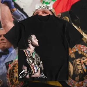 UNDISPUTED Canelo Alvarez Undisputed Champion Heavy Cotton T-shirt Boxing Fight Night Shirt Fan Apparel Gift For Boxing Fan Menswear Breathable Print