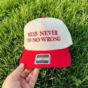 Miss Never Do No Wrong Hat | Western Cowgirl Trucker Cap | Embroidered Hat |Gift