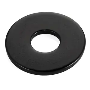 50 count 1/4" Stainless Flat Washers, 7/10" Outer Diameter, 18-8 (304) Stainless Steel Metal Washers for Screws and , Black Finish