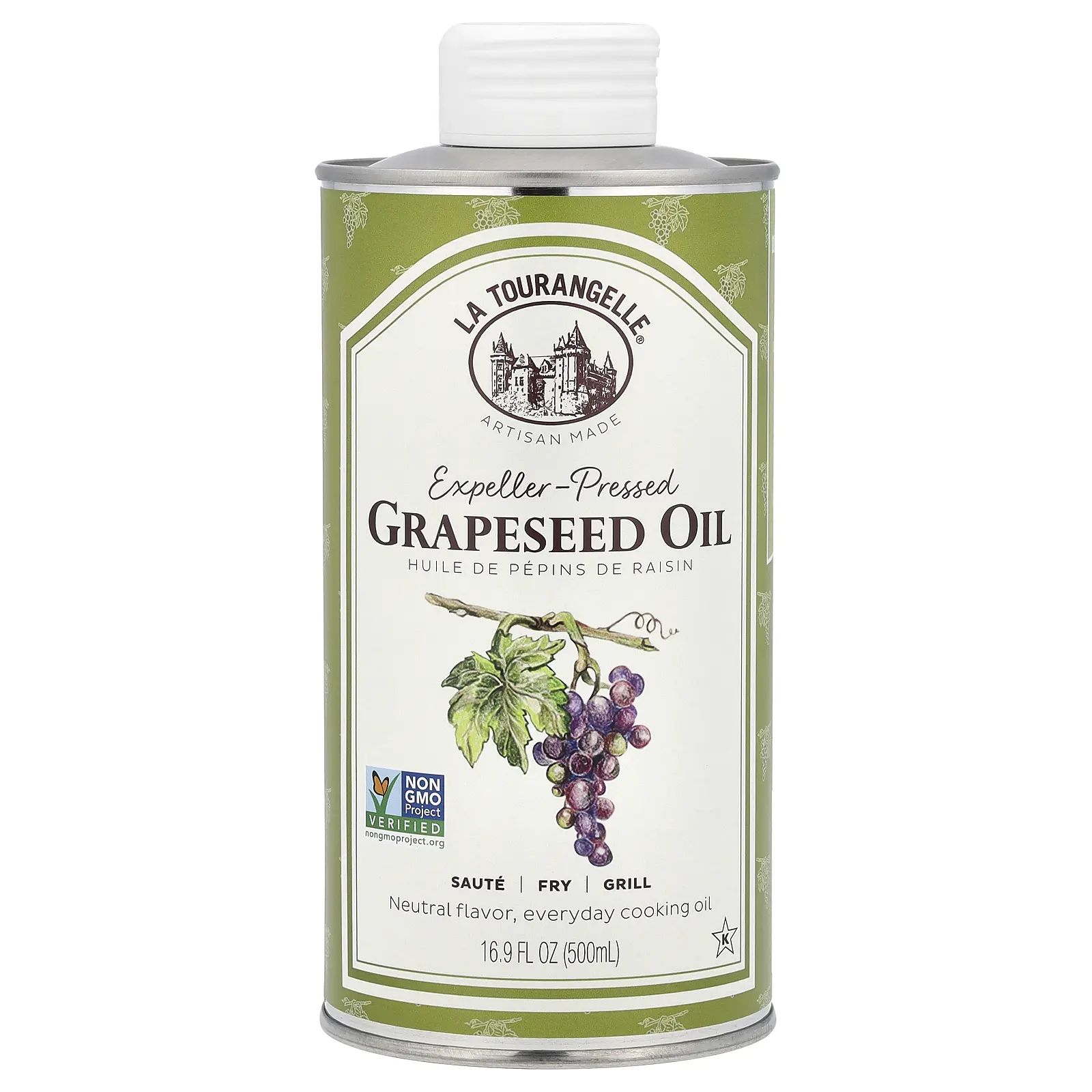La Tourangelle Expeller-Pressed Grapeseed Oil, 16.9 fl oz (500 ml) La Tourangelle Expeller-Pressed Grapeseed Oil, 16.9 fl oz (500 ml)