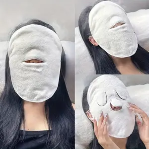 Reusable Face Towel Face Steaming Towel, Cold Hot Compress Facial Steamer Moisturizing Beauty Beige Care Spa Towels for Women Beige Face Care Beauty Salons, Facial Steaming, Skincare Routine, Soothing Compress, Gentle Skincare Towel