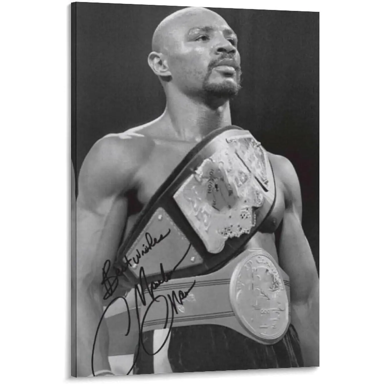 Marvin Hagler Canvas Wall Art Poster Print (08x12in/20x30cm) - Frame-Style Ornament, Home Decoration for Living Room, Bedroom, Home Supplies, Posters & Prints