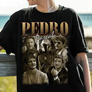 Pedro Pascal Inspired Graphic Tee Trending Pop Culture T-Shirt