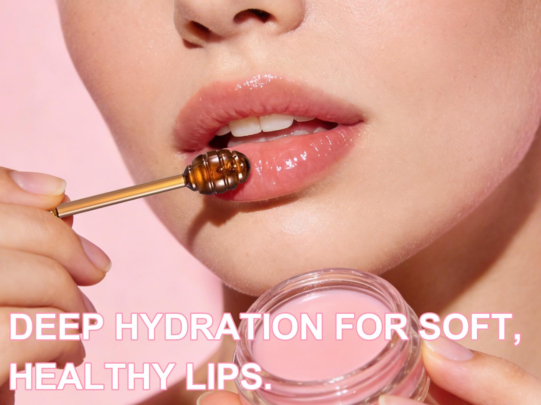 4 PCS Multi Flavor Lip Balm Set - Hydrating Lip Sleeping Mask with Applicator Sticks, Honey Fruit Flavored Lip Care Treatment, Moisturizing Lip Mask for Dry & Chapped Lips, Overnight Lip Moisturizer Gift Set