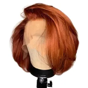 #Easter wig #Gift #Spring wig NEW black hair 10A Brazilian 350 #   Pixie Bob With 13*4 Frontal Wig Real Human Hair High-Quality Hair Woman Natural Hair Hair Topper Wiglets Realistic Hairline Sensationnel Bare Lace Glueless Transparent Lace Frontal Wig Pa