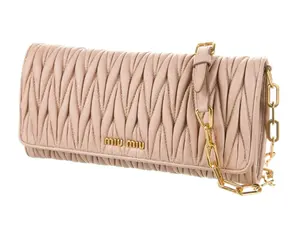 Pre-owned miumiu leather leather wallet wallet wallet Miu Miu Wallet On ChainBF00119